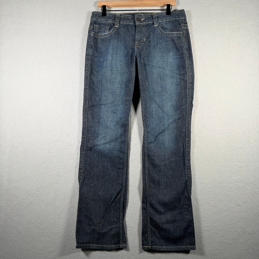 Calvin Klein Jeans Womens 10 Lean Boot Dark Wash Stretch Denim Blue Pants
